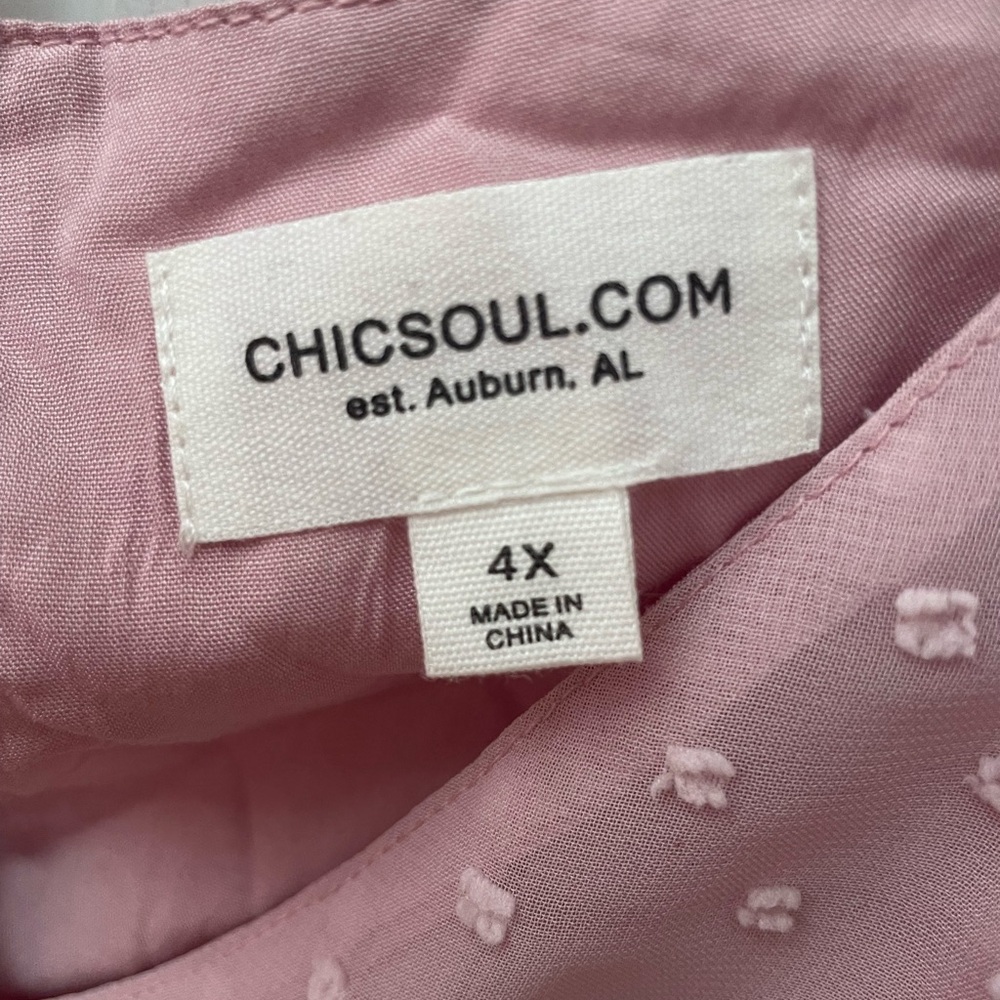 Pink Ruffled plus-size Dress - Picture 2 of 2